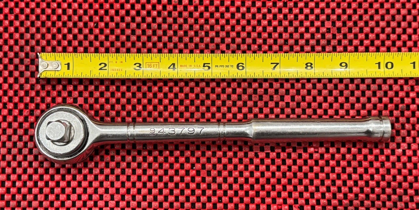 Vintage Craftsman 943797 Tri Wing Thumb Wheel Ratchet 1/2" DR Made In USA S2