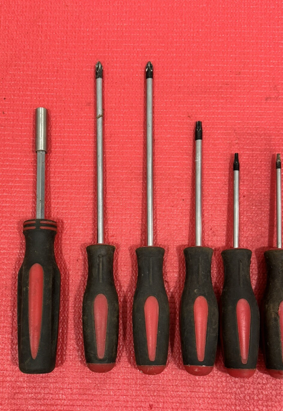 Vintage 8 PC Soft Handle Screwdriver Set Philips, Magnetic, & Torx