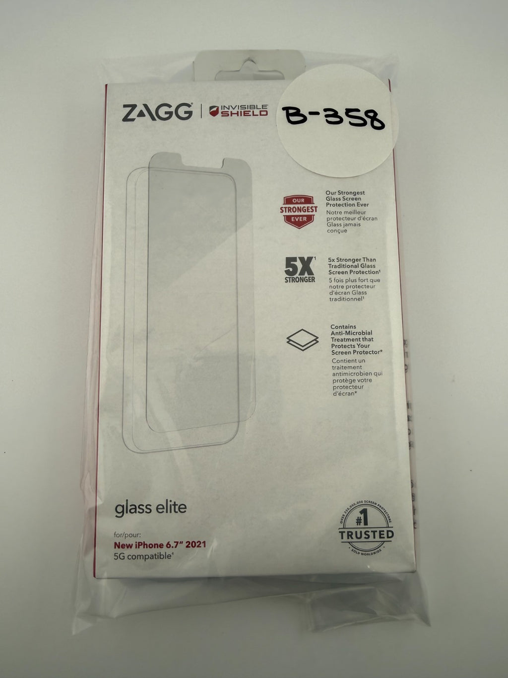 NEW ZAGG InvisibleShield 6.7" Glass Elite Screen Protector iPhone