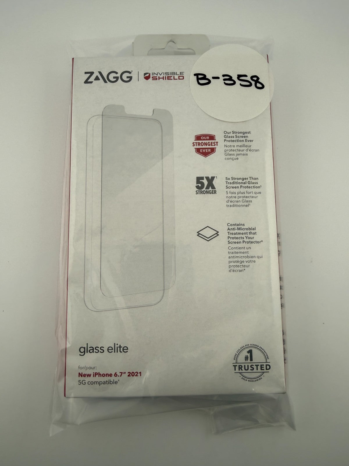 NEW ZAGG InvisibleShield 6.7" Glass Elite Screen Protector iPhone