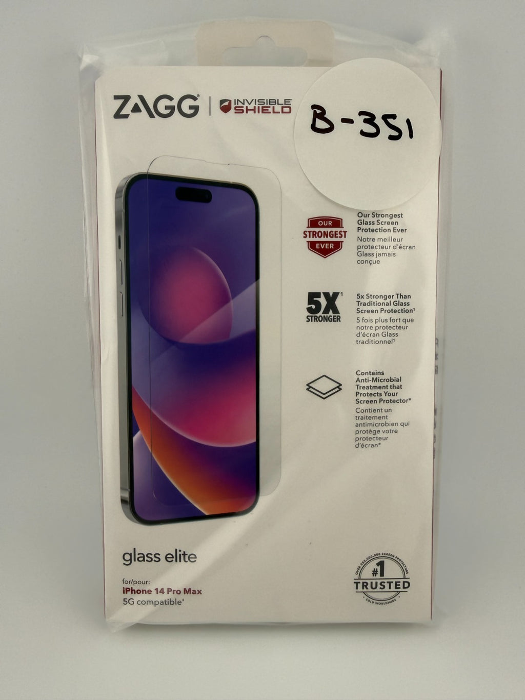 NEW ZAGG InvisibleShield Glass Elite Screen Protector for iPhone 14 Pro Max