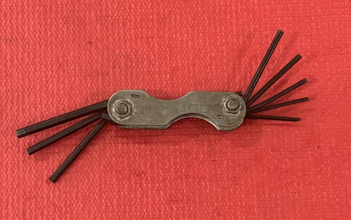 Vintage General Tools No. 894, 9 Key Hex Wrench Made in USA