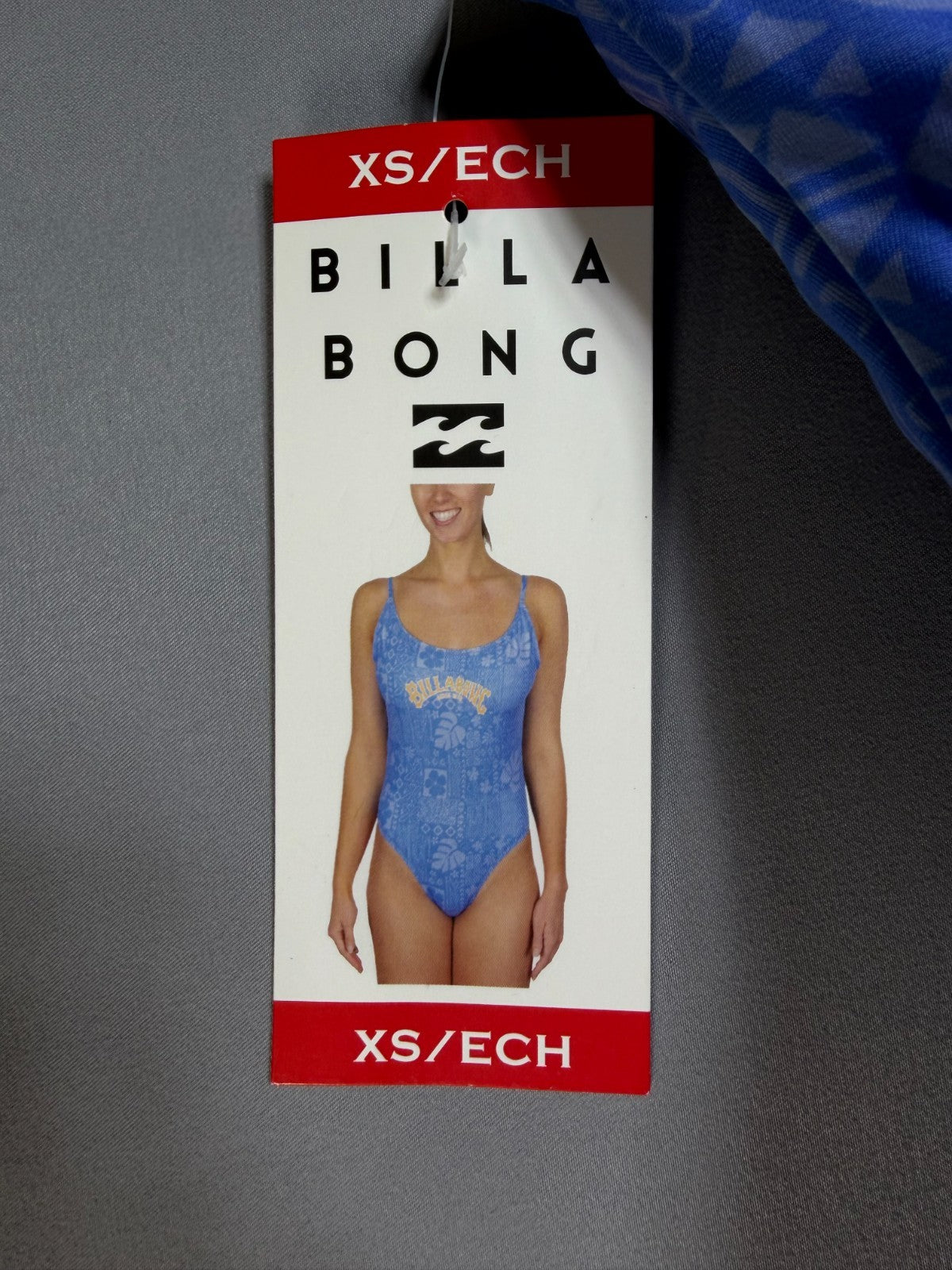 NWT Billabong One-Piece Swimsuit Women's XS Blue Sleeveless Stretch Summer Gear