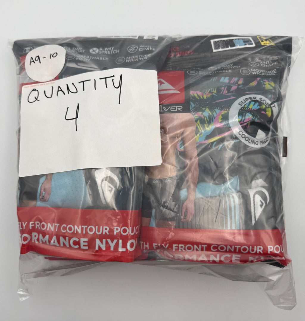 Quiksilver Mesh Boxer Brief Men Small Multi Stretch Performance Underwear 4-Pack