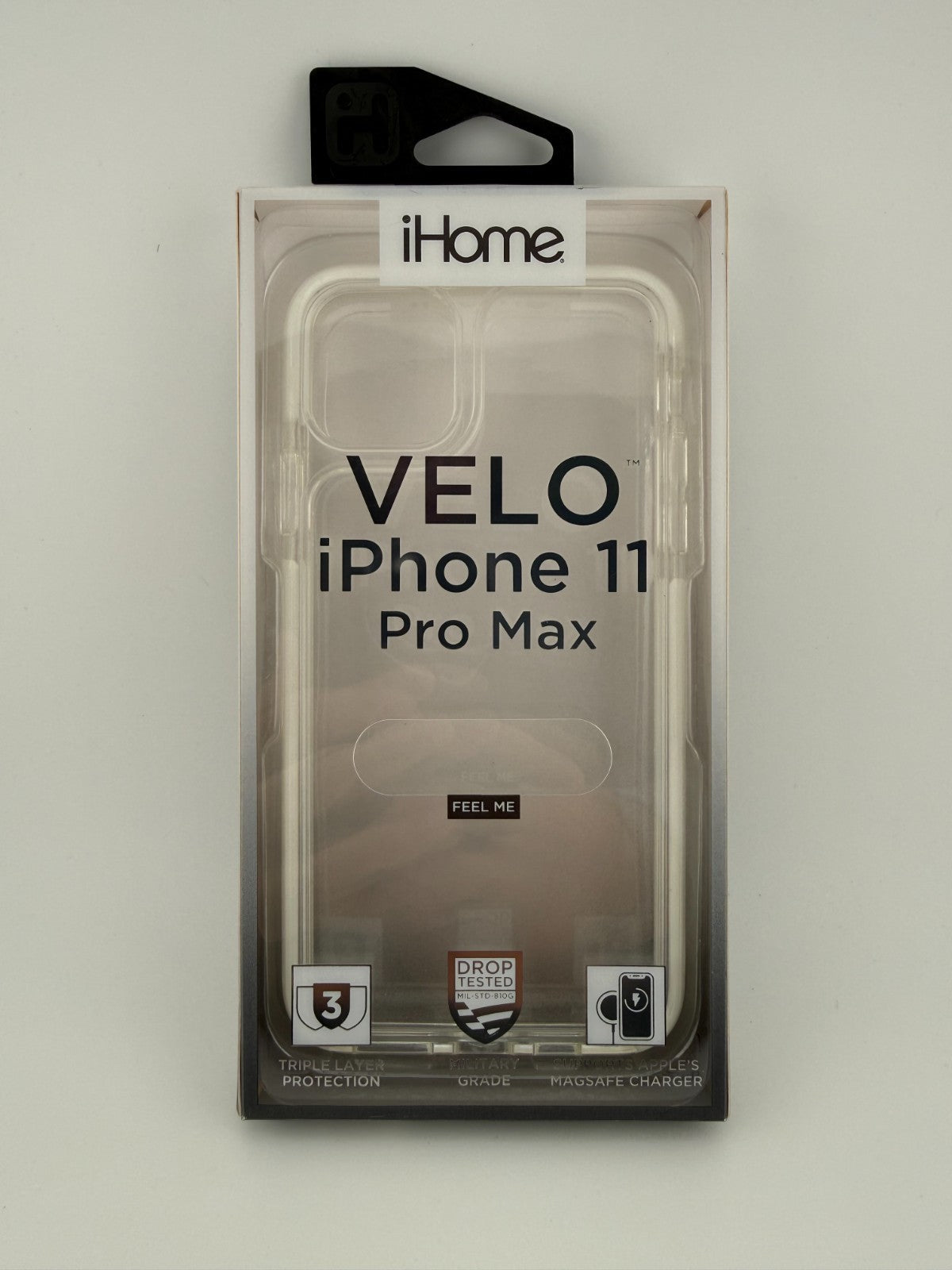 iHome Velo Clear/White Lightweight Dual Layer Impact Case for iPhone 11 Pro Max