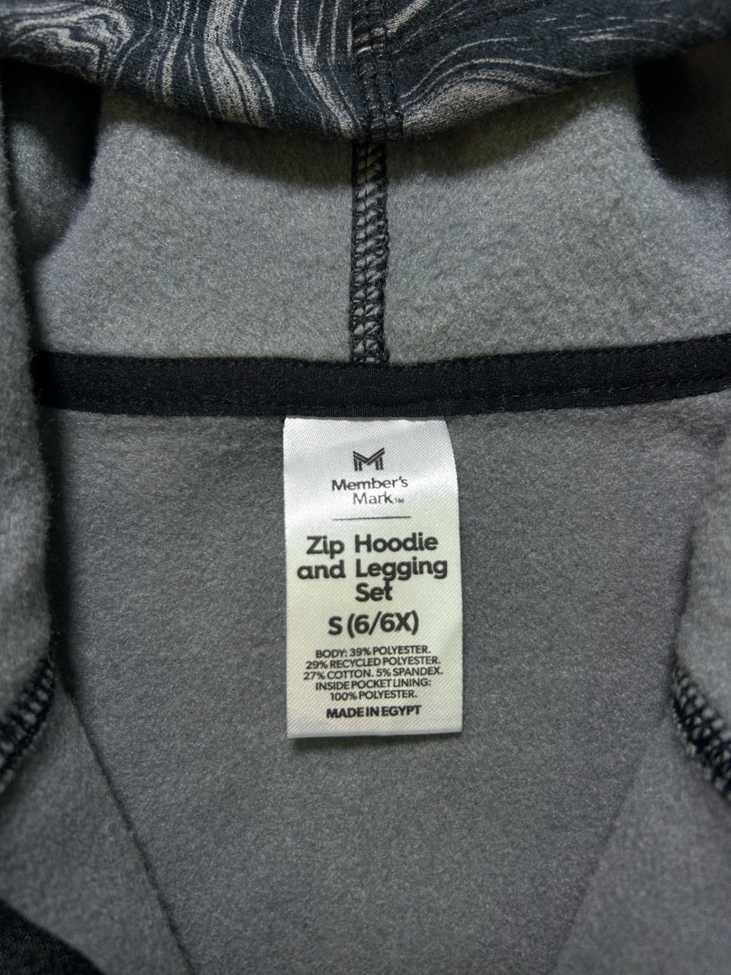 Member's Mark  1/4 Zip Hoodie Girls Small Teal River Rock Long Sleeve Preppy