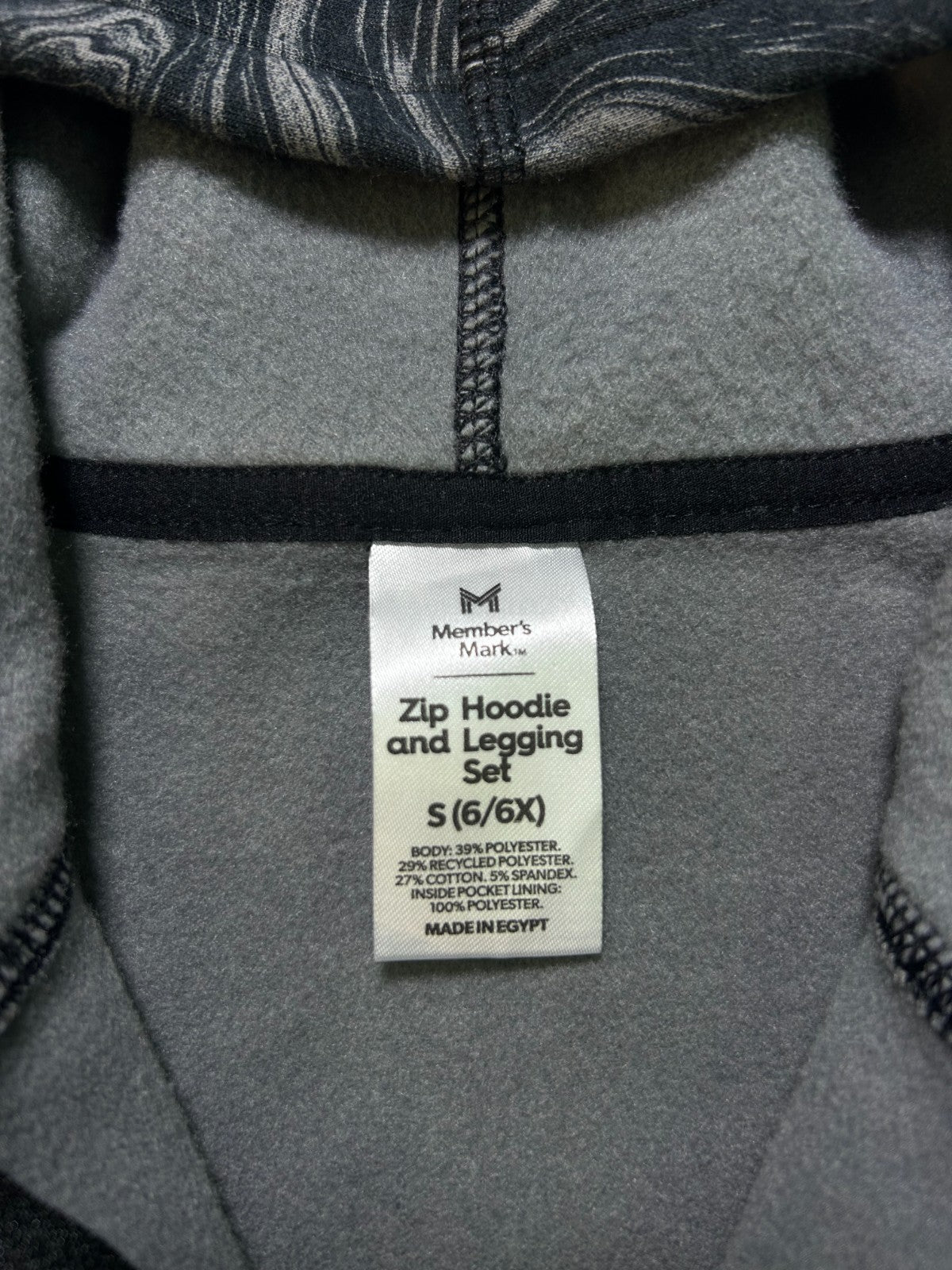 Member's Mark  1/4 Zip Hoodie Girls Small Teal River Rock Long Sleeve Preppy