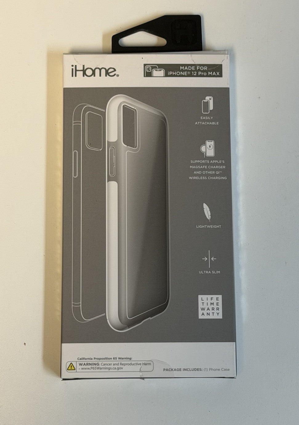 iHome Velo Phone Case For iPhone 12 Pro Max  Military Grade Magsafe | Clear NEW