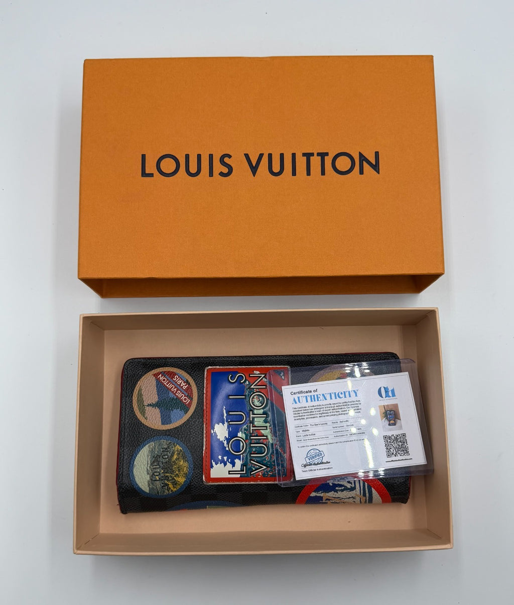 Louis Vuitton Brazza Damier Graphite Alps Sticker Wallet Men's Limited Edition