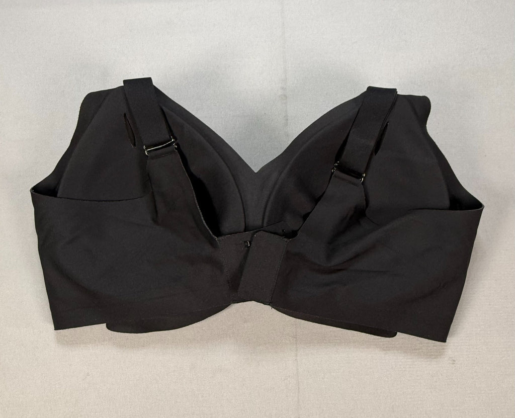 Women Wireless T-Shirt Bra Seamless Smooth Full Coverage Comfort Black XL-Plus