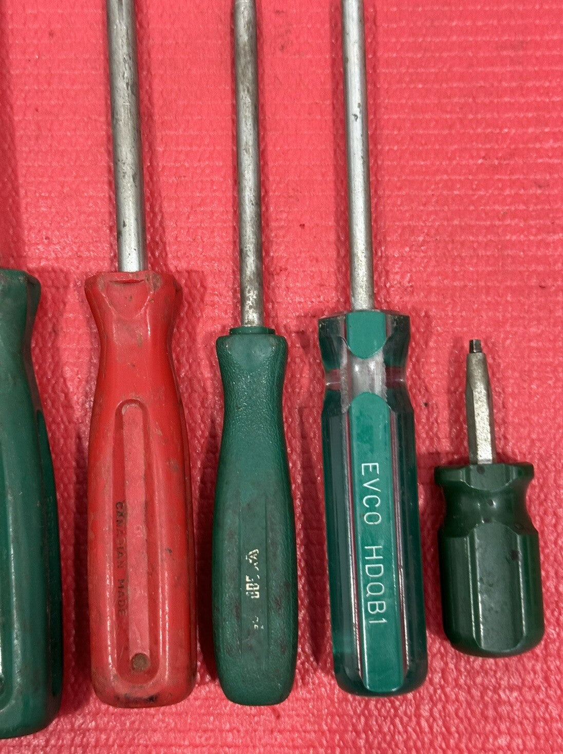 Vintage 5 PC Set Lot Robertson , Evco & More  Square Head Screwdriver Set