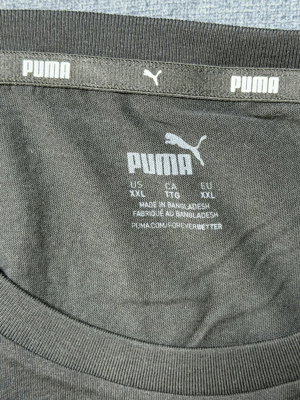 Puma Essential Graphic Logo Tee Shirt Men XXL Black Short Sleeve Summer NEW