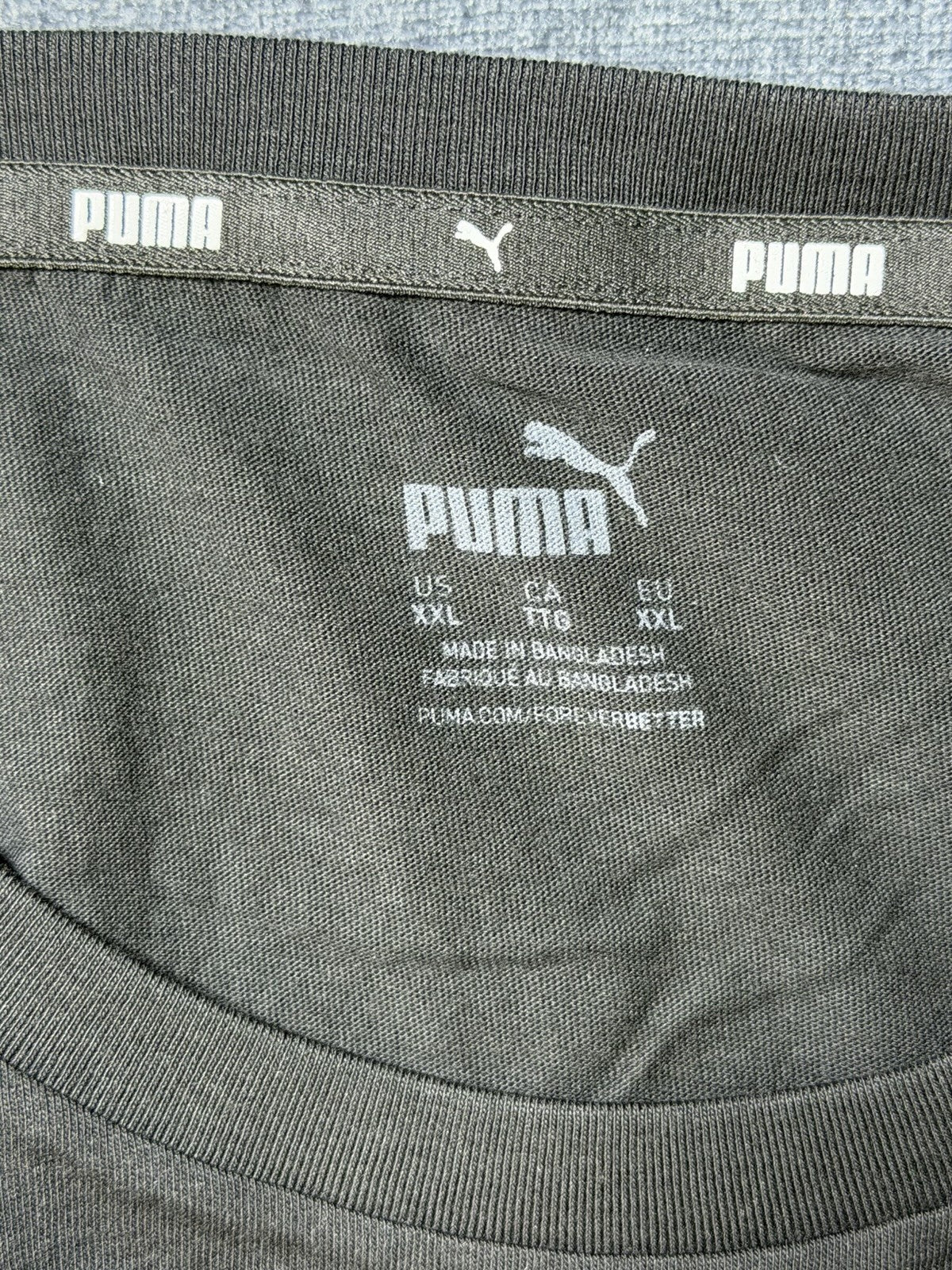 Puma Essential Graphic Logo Tee Shirt Men XXL Black Short Sleeve Summer NEW