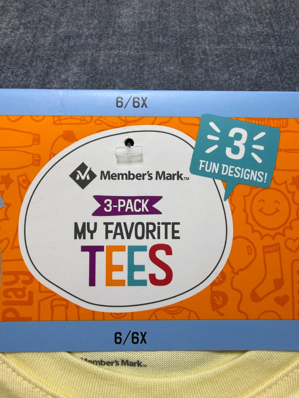 NWT Member's Mark My Favorite T-Shirts Girls 6/5X Multi Short Sleeve - Lot of 3