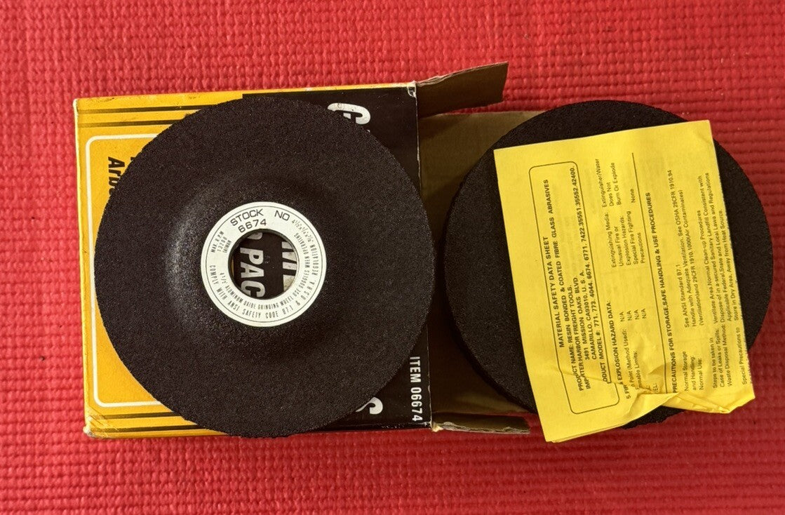 10 PACK Grinding Wheels For Metal 4-1/2" x 1/4" x 7/8”Disc Angle Grinder Grit 24