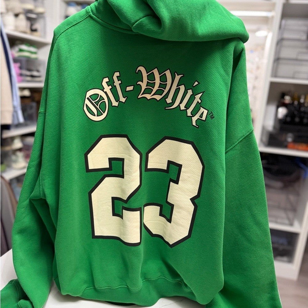 Off-White Abloh Hoodie Vibrant Green Size Medium