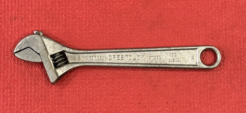 Vintage Crescent 8” Adjustable Wrench Crestoloy Jamestown N.Y. Made in USA