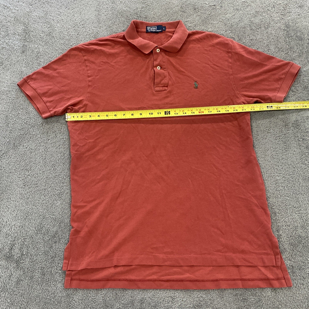 Polo Ralph Lauren Men's Size Large Maroon Short-sleeve Polo/shirt Casual button