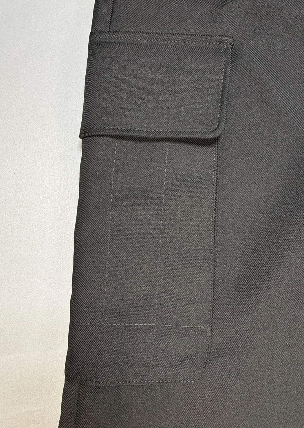 NWT Off-White OW Embroidered Drill Cargo Pants Men's 46 Black Pockets Workwear