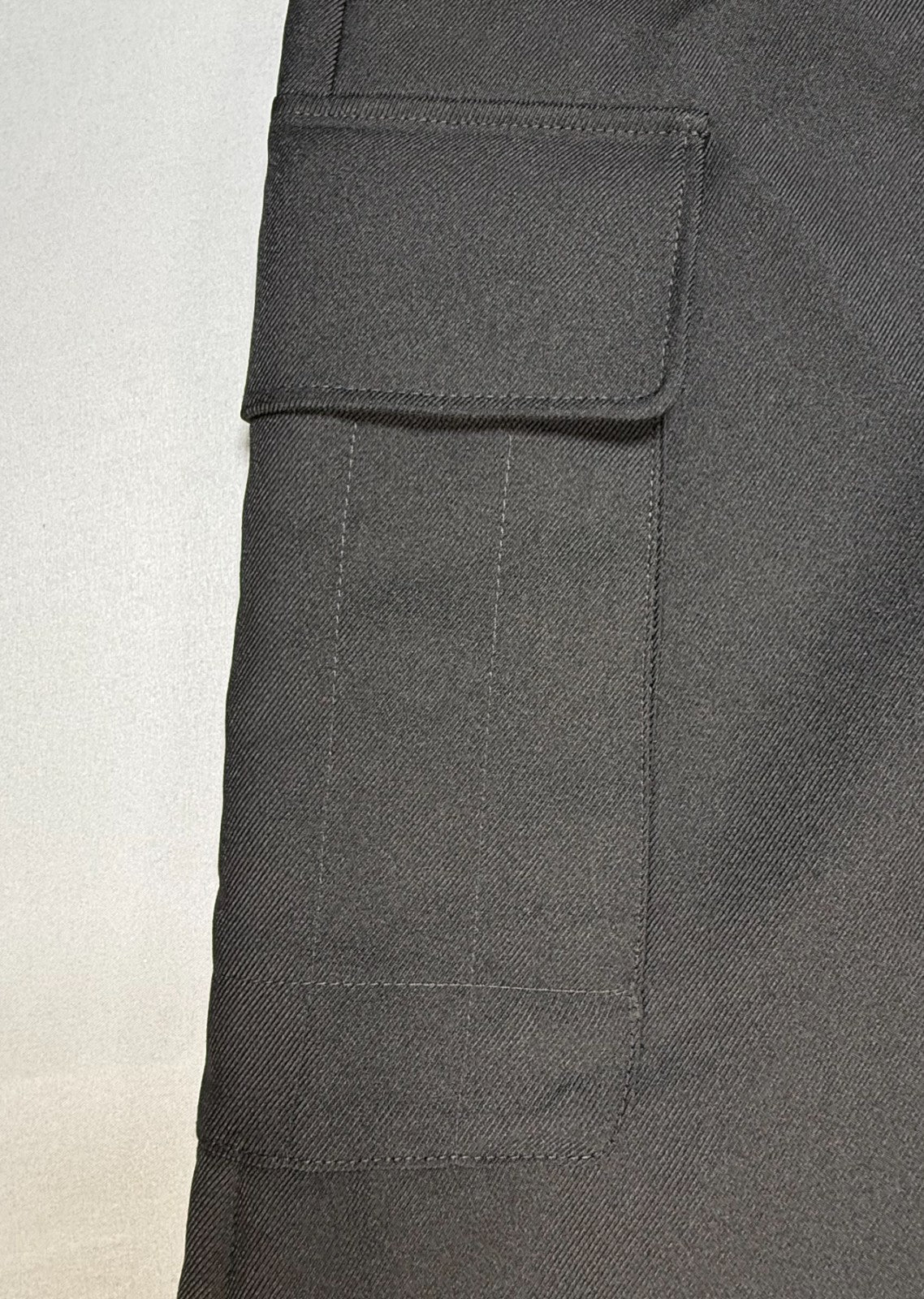 NWT Off-White OW Embroidered Drill Cargo Pants Men's 46 Black Pockets Workwear