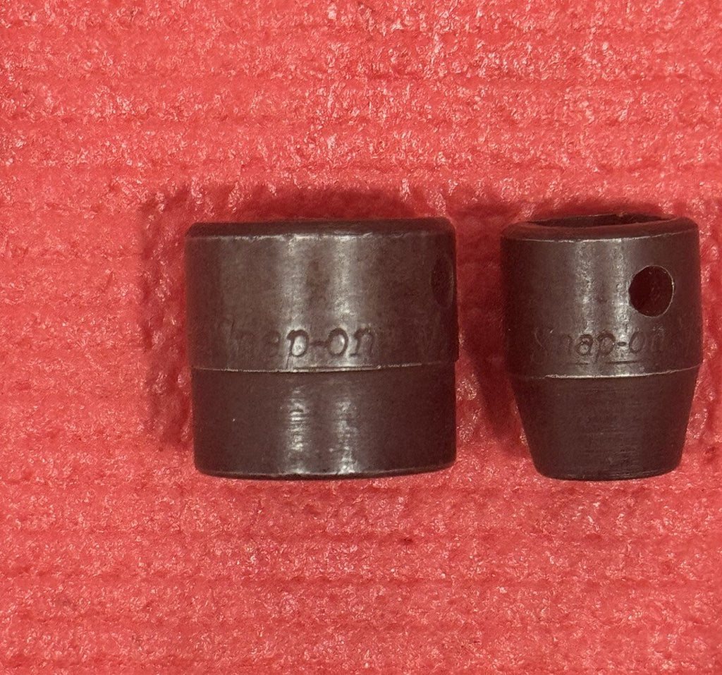Snap-On Tools 2 PC Set PF100 & PF200, 3/8" Drive SAE 6PT Shallow Socket USA