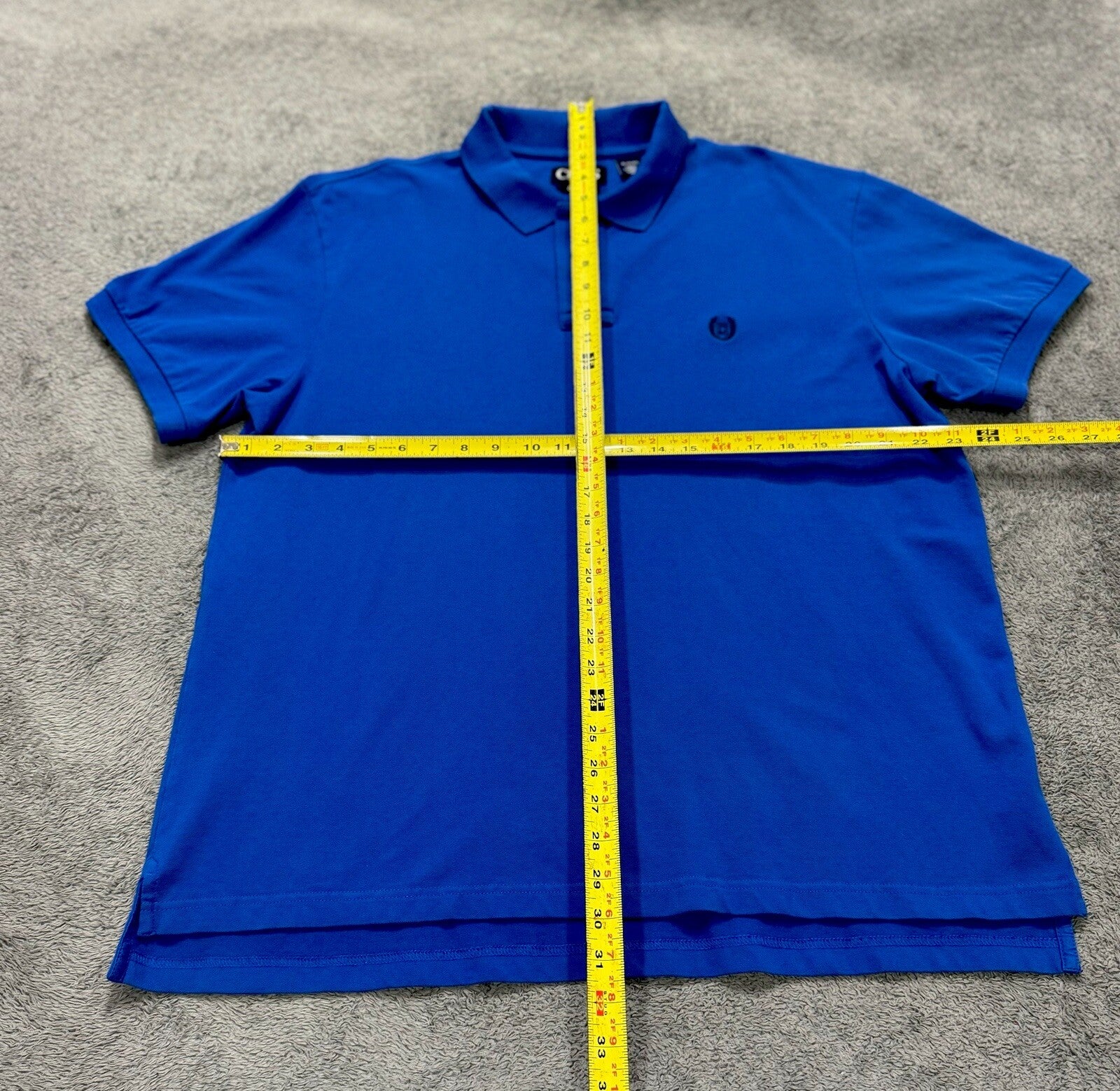 Chaps Men's Size XL Stretch Short Sleeve Blue Polo Shirt Excellent