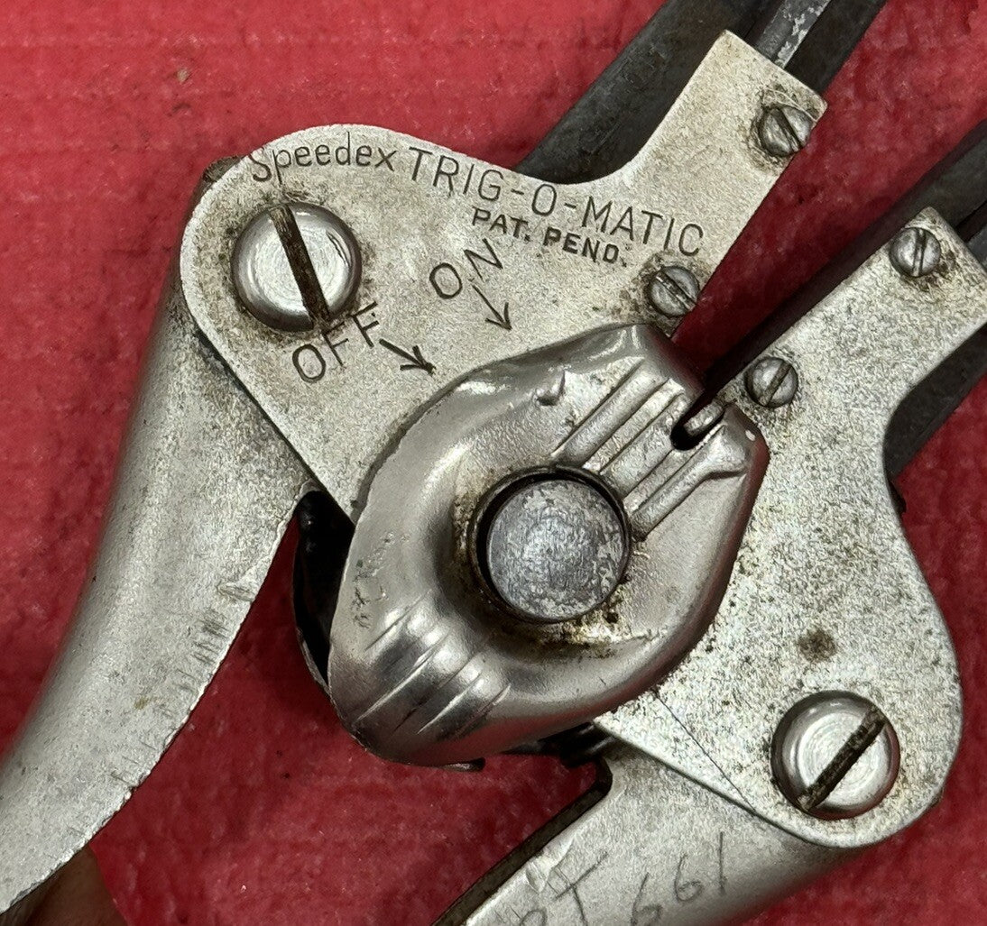 Vintage SPEEDEX Trig-O-Matic Wire Stripper 6W 7W w/ ON-Off Switch Made in USA