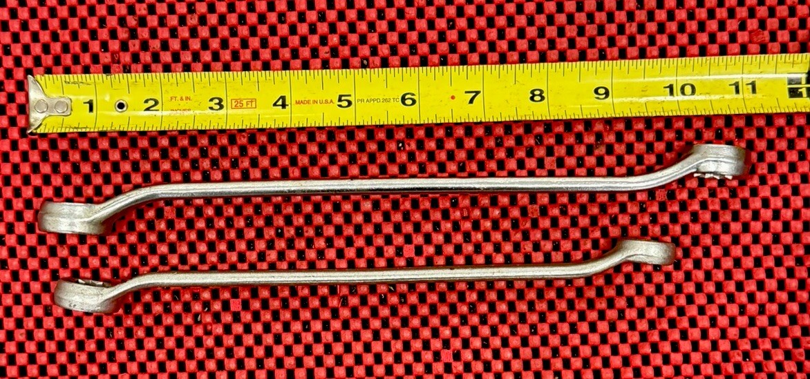 Vintage Fleet Tools 6320, 6324 2pc Set Box End Wrench 3/4”x11/16”, 5/8”x9/16”USA