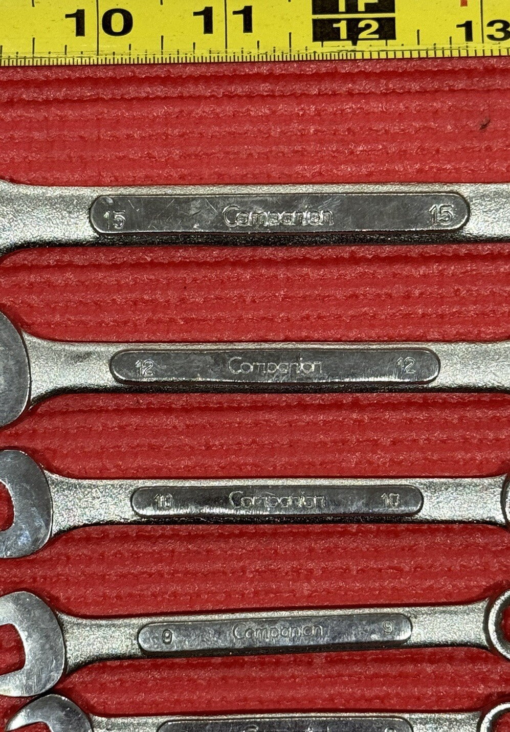 Vintage Companion 12 pc SET Combination Wrenches MATRIC & SAE NICE