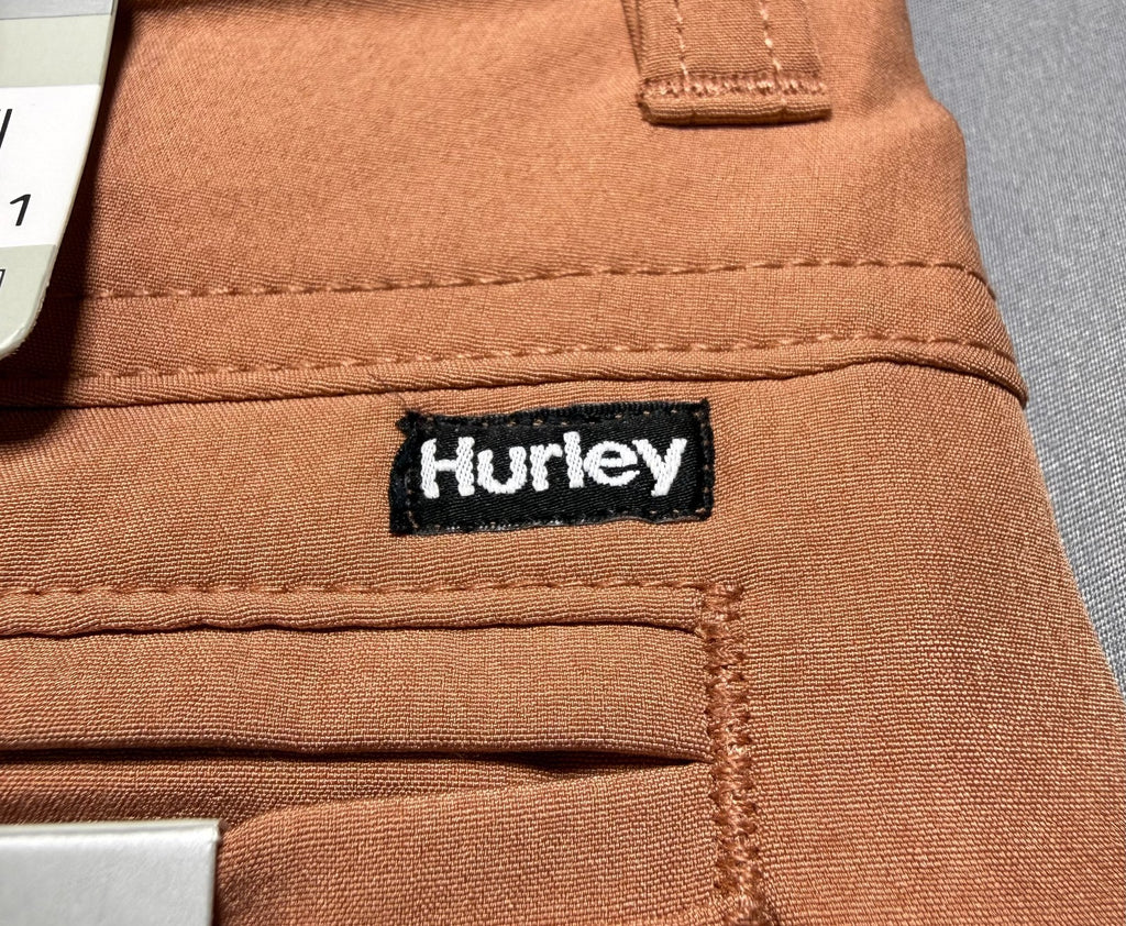 NWT Hurley All Day Trek Hybrid Short Men's 30 Orange Rust 4-Way Stretch Comfort