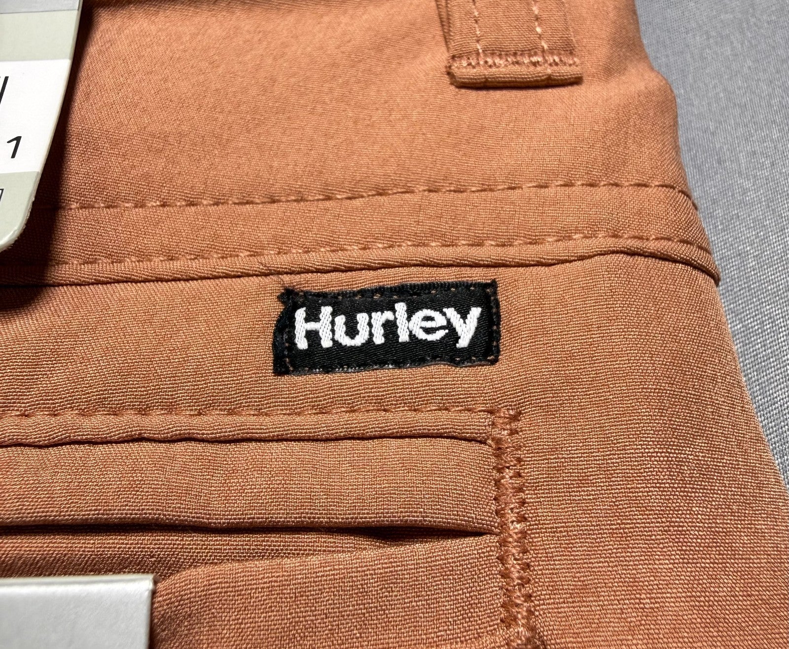 NWT Hurley All Day Trek Hybrid Short Men's 30 Orange Rust 4-Way Stretch Comfort