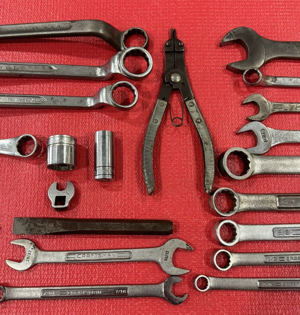 Vintage Lot of 30 USA Tools- Snap-on,S-K,Craftsman,Proto,K-D,BlackHawk,Husky
