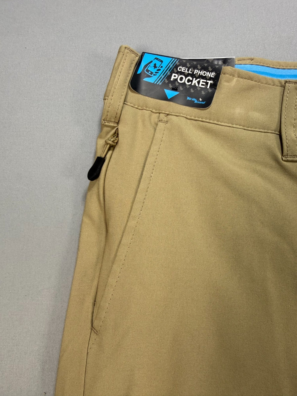 NWT Birdie Bound Golf Pants Men's 36X30 Beige Flat Front Lightweight Performance