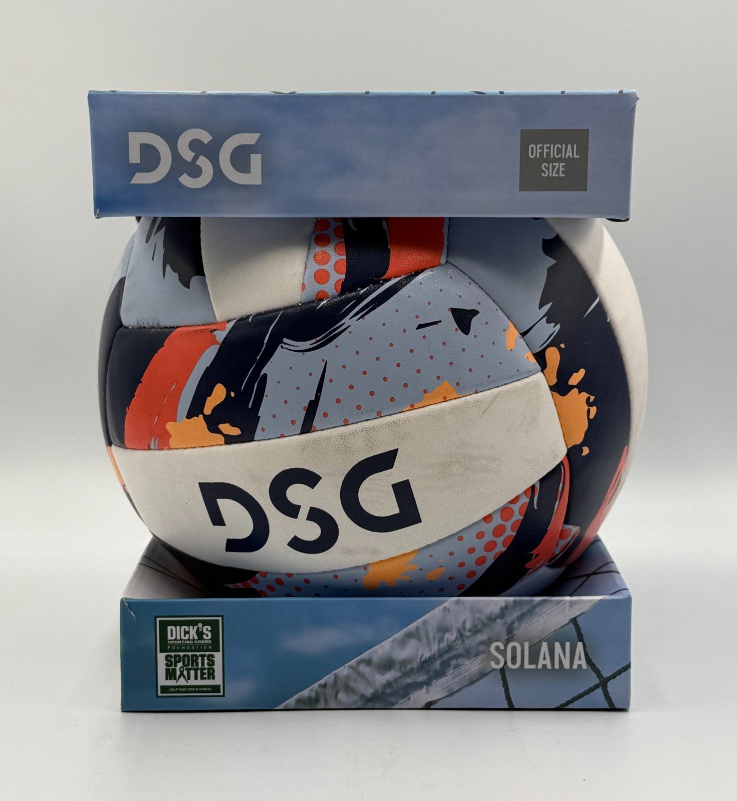 New DSG Solana Dick’s Outdoor Volleyball Official Size Blue White Orange