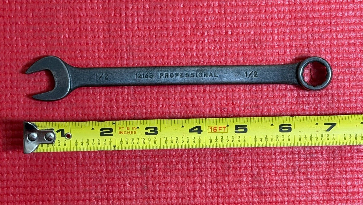 Proto professional 1216B combination wrench 1/2"  12pt Black Oxide Made in USA