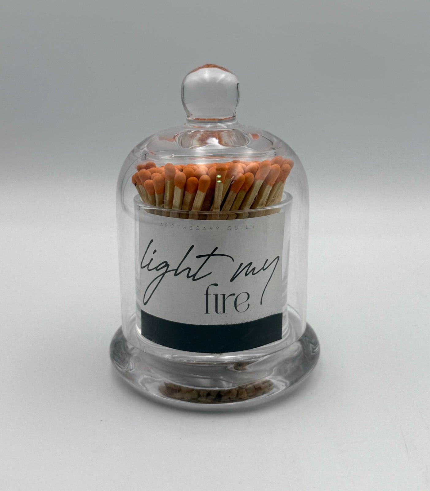 New Zodax Apothecary Guild Light My Fire Home Decor Matches with Glass Dome