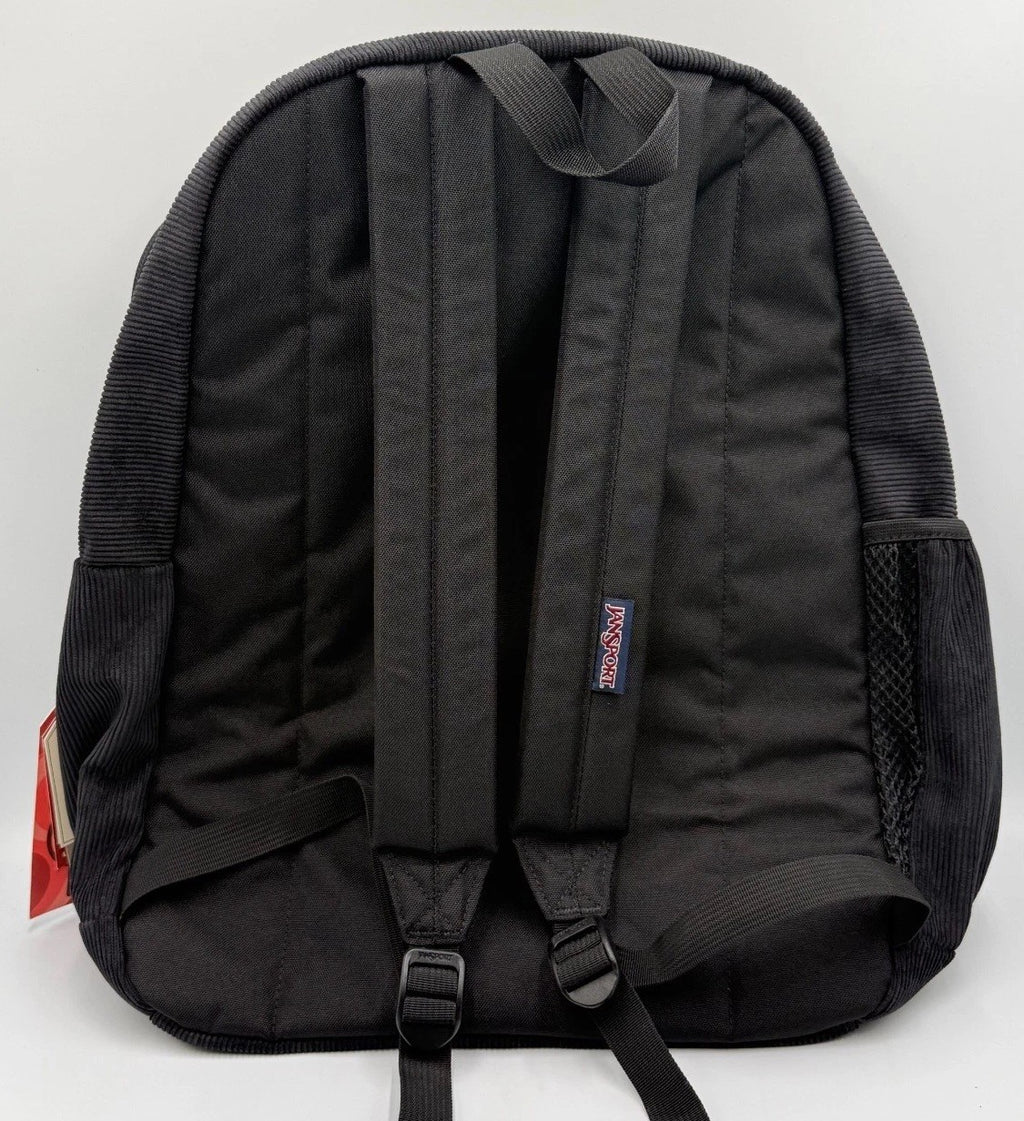 NWT JanSport Cross Town Plus Remix Black Corduroy Backpack 15" Laptop Bookbag