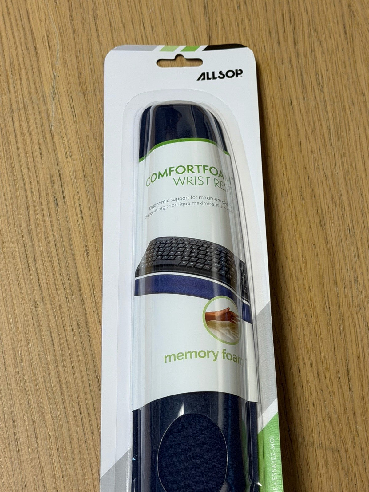 ALLSOP COMFORT MEMORY FOAM Keyboard Wrist Rest - Blue New Sealed
