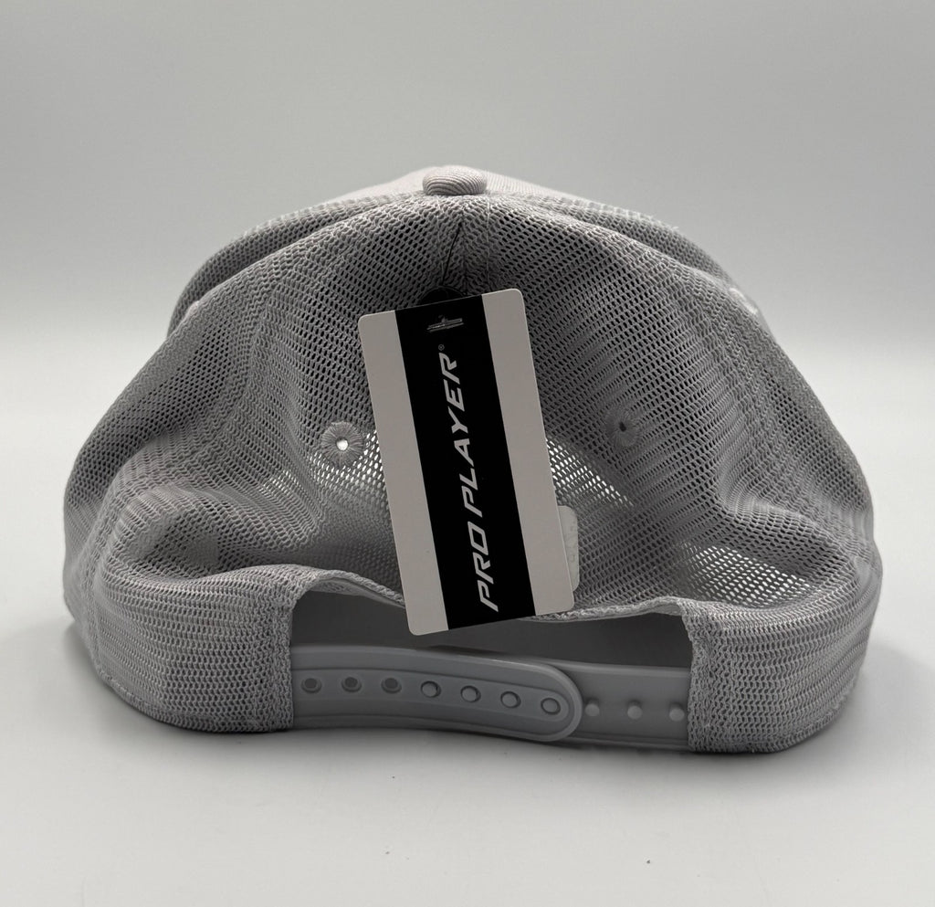 Pro Player Blank Trucker Hat Unisex Gray Mesh Adjustable Snapback Baseball Cap