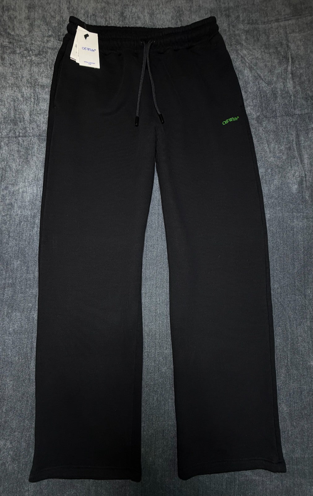 NWT Off-White Black Beach Bookish SweatPants Women's X-Large Logo Drawstring