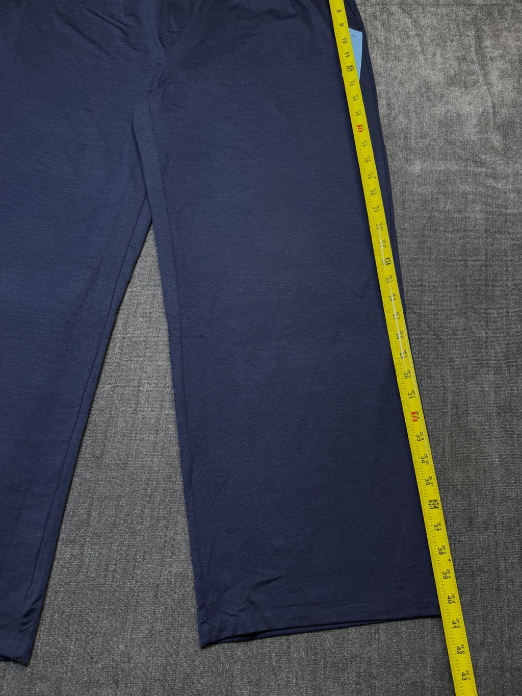 NWT Member's Mark Wide Leg Trouser Women's Large Blue Slash Pockets Casual Wear