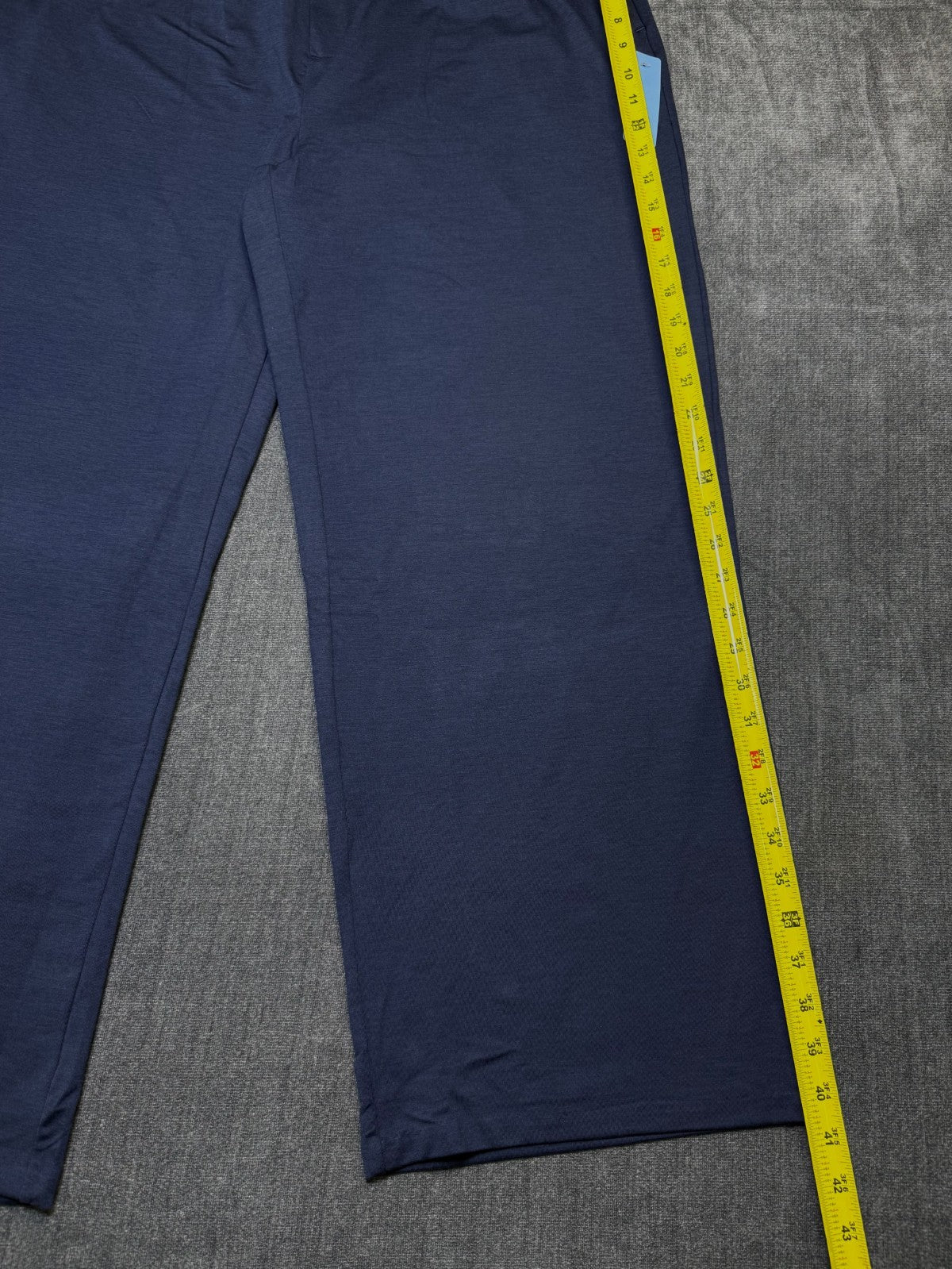 NWT Member's Mark Wide Leg Trouser Women's Large Blue Slash Pockets Casual Wear