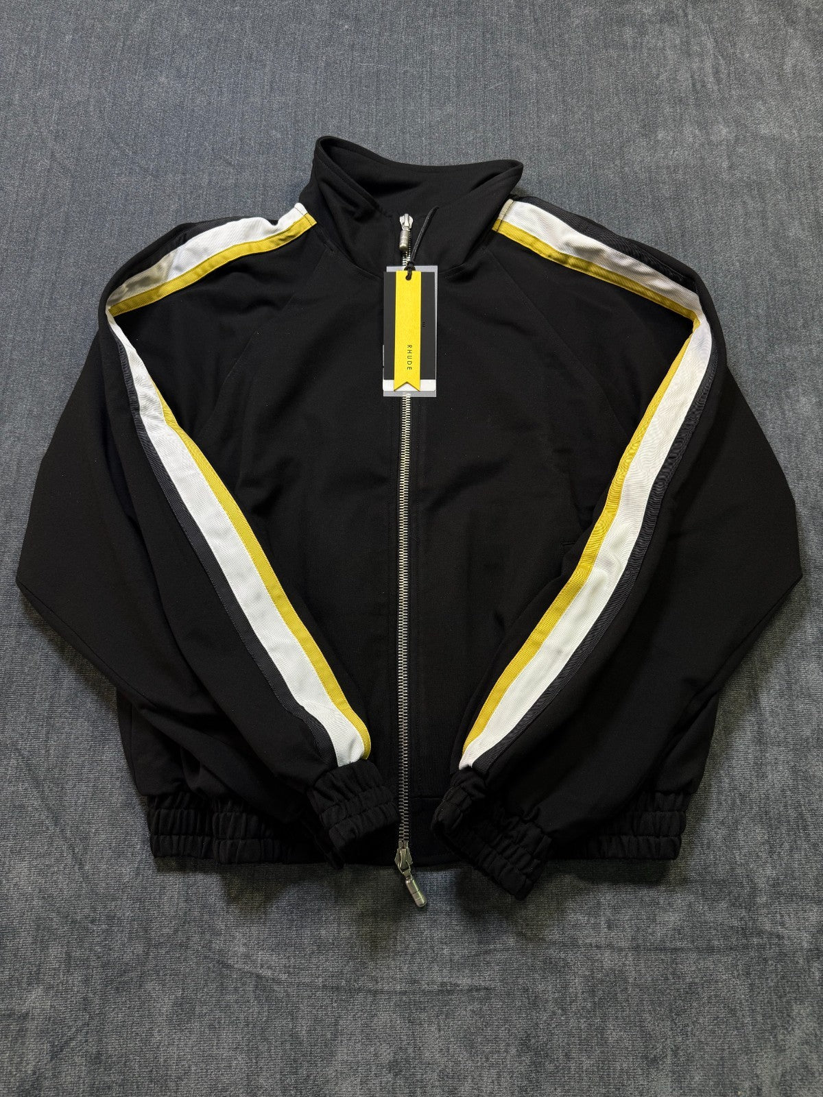 NWT Rhude Traxedo Jacket Men's 2XL Black Striped Long Sleeve Full Zip Outdoor