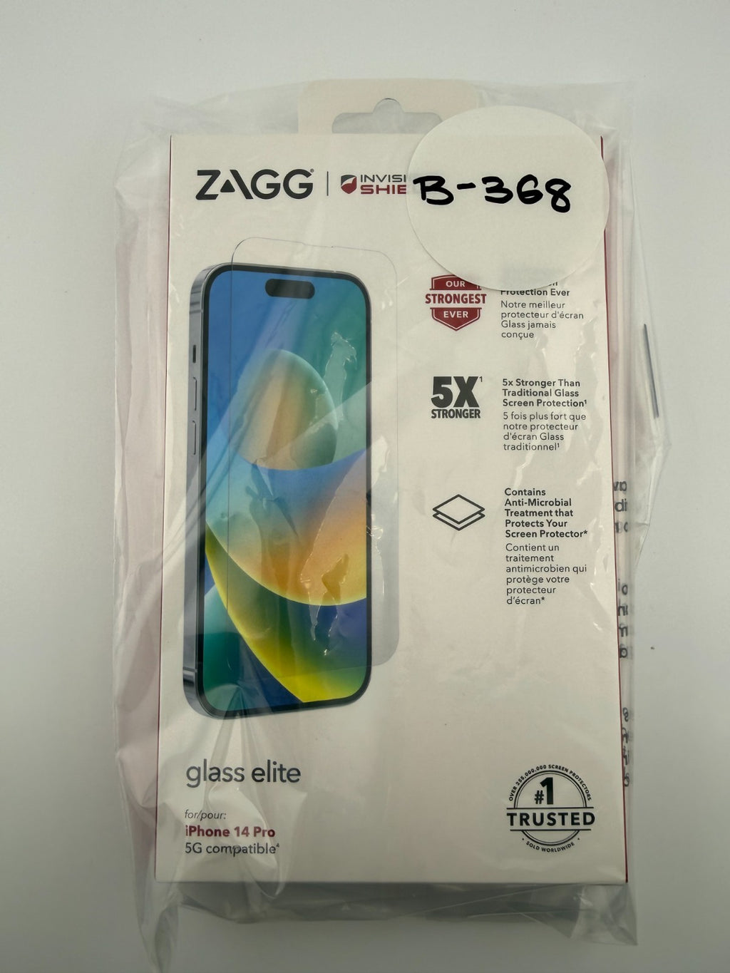 ZAGG InvisibleShield Glass Elite 5X Stronger Screen Protector iPhone 14 Pro Max