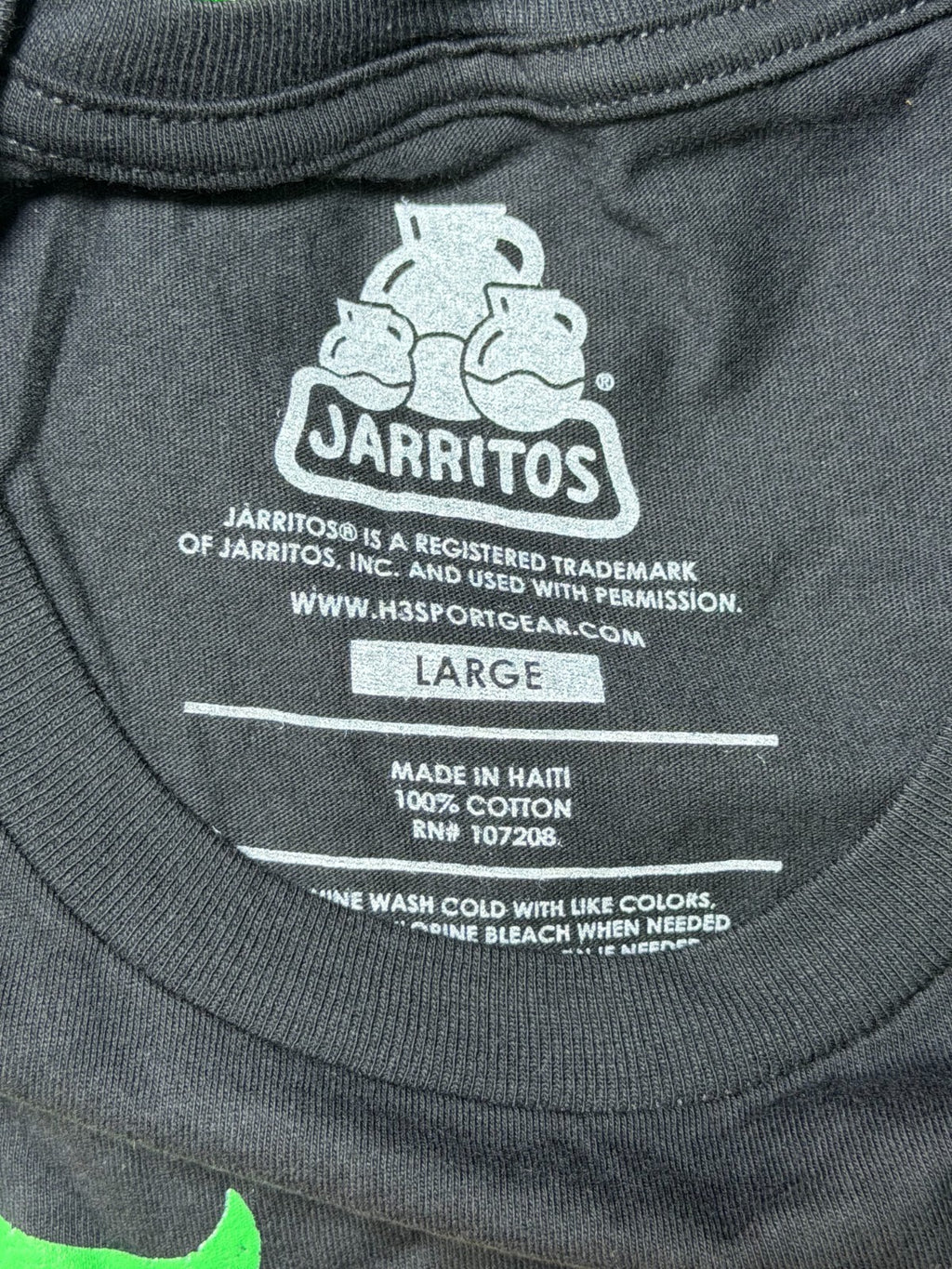 Jarritos Soda Mexican Soft Drink Graphic T-Shirt Men's Large Black Short Sleeve