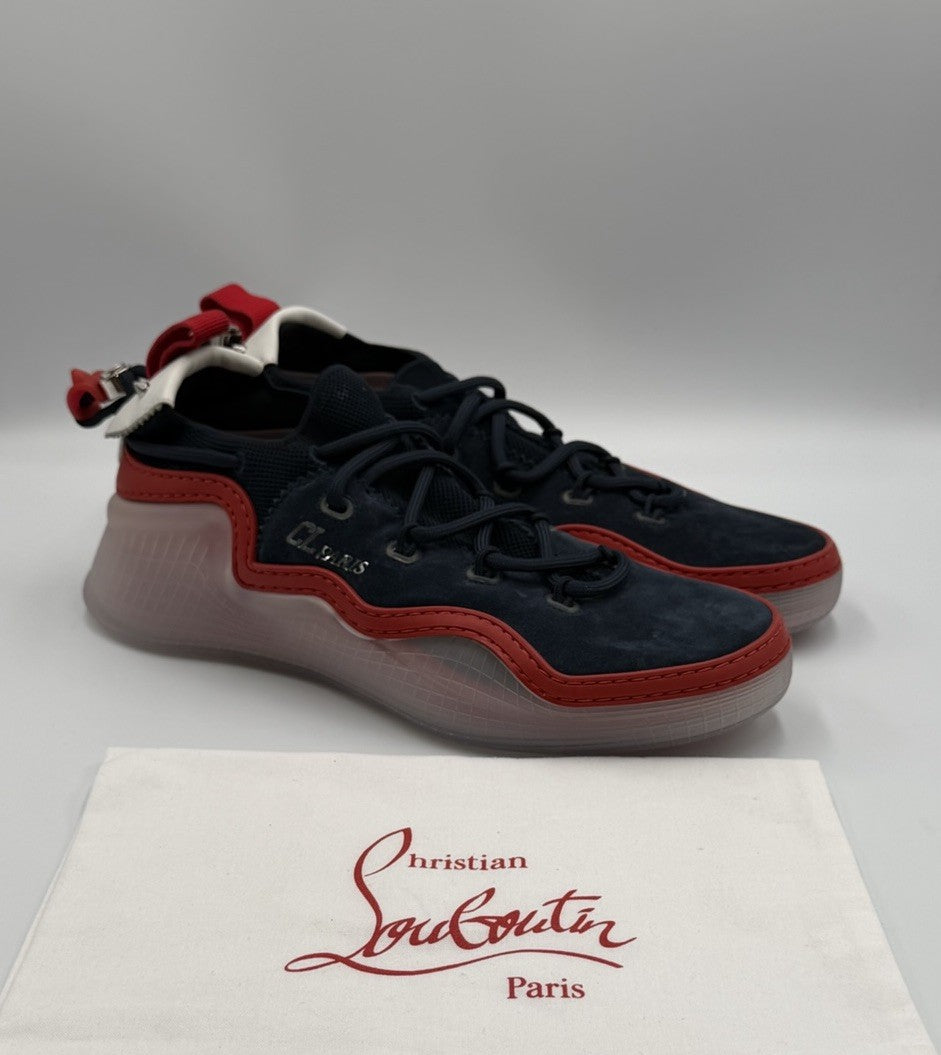 Christian Louboutin Arpoador Donna Suede Mesh Flat Sneakers Size 41.5 EU; 8.5 US