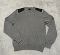 Guess Men's Size Large Black & Gray Sweater with Zipper Design