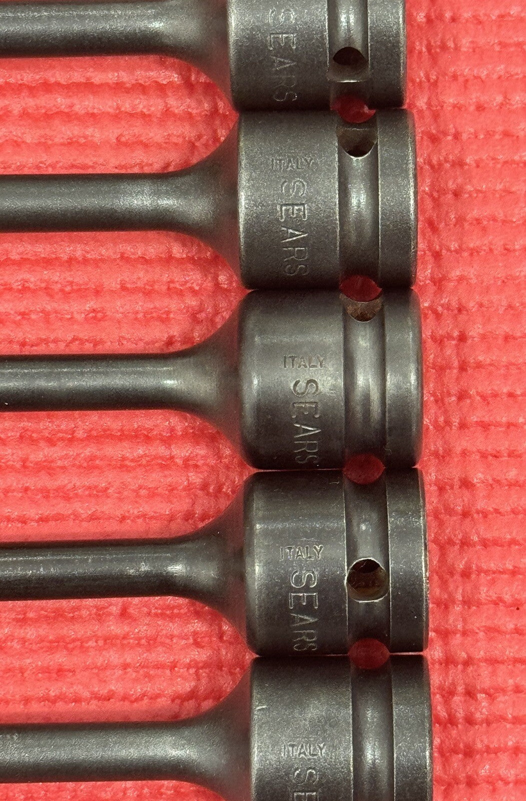 Vintage SEARS 6pc Set 1/2"Drive 6” Torque Limiting Extension -Made In Italy Rare