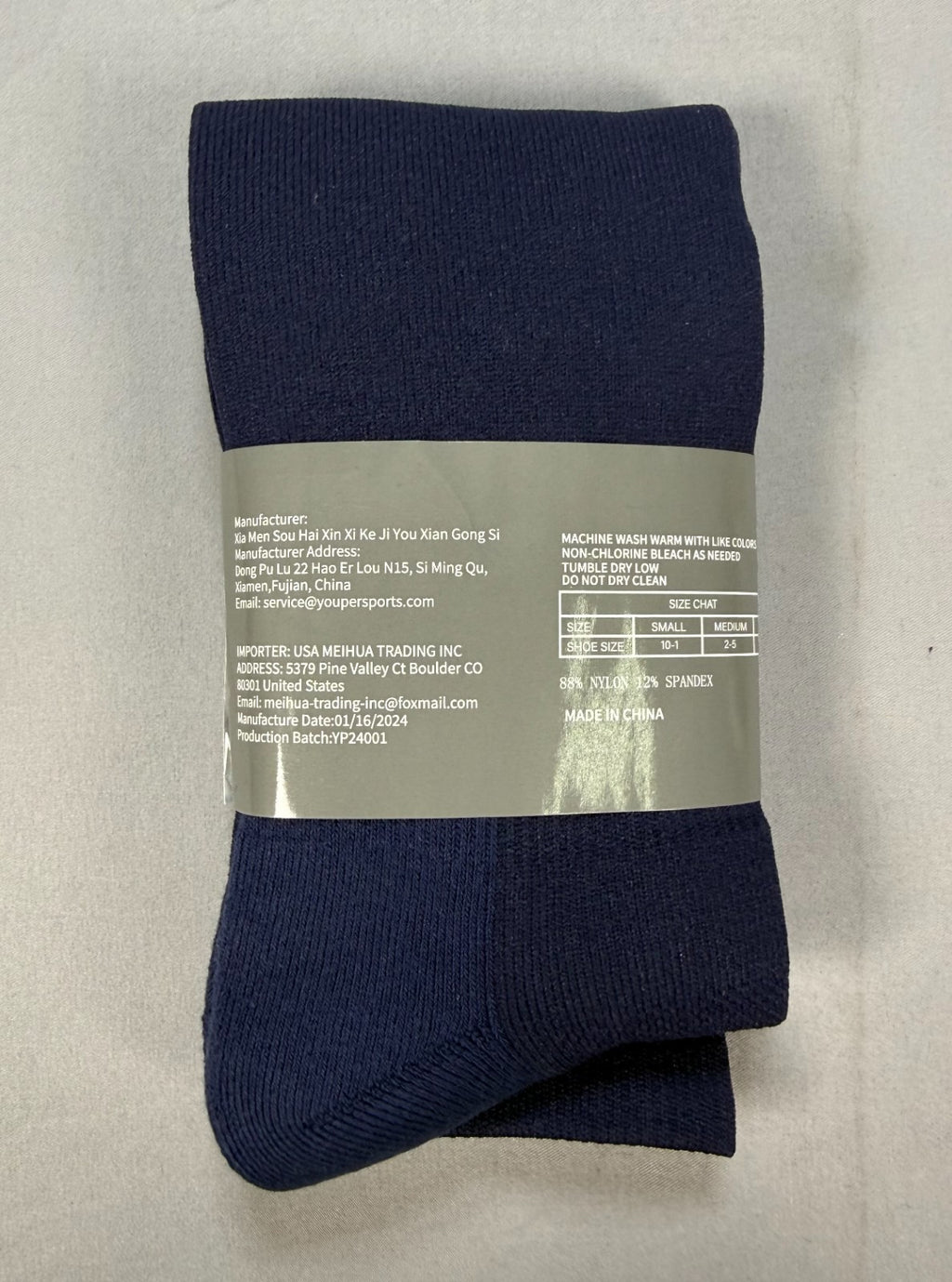 NEW Youper Youth Large YL Navy Blue Over Calf Long Baseball Softball Socks