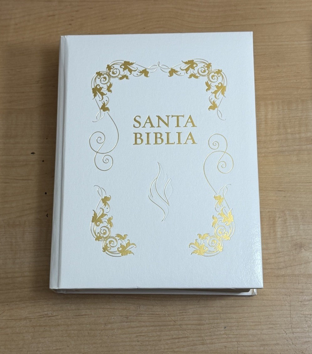 Santa Biblia The Holy Bible Spanish (2007) RVR Edición Especial WHITE/GOLD NEW